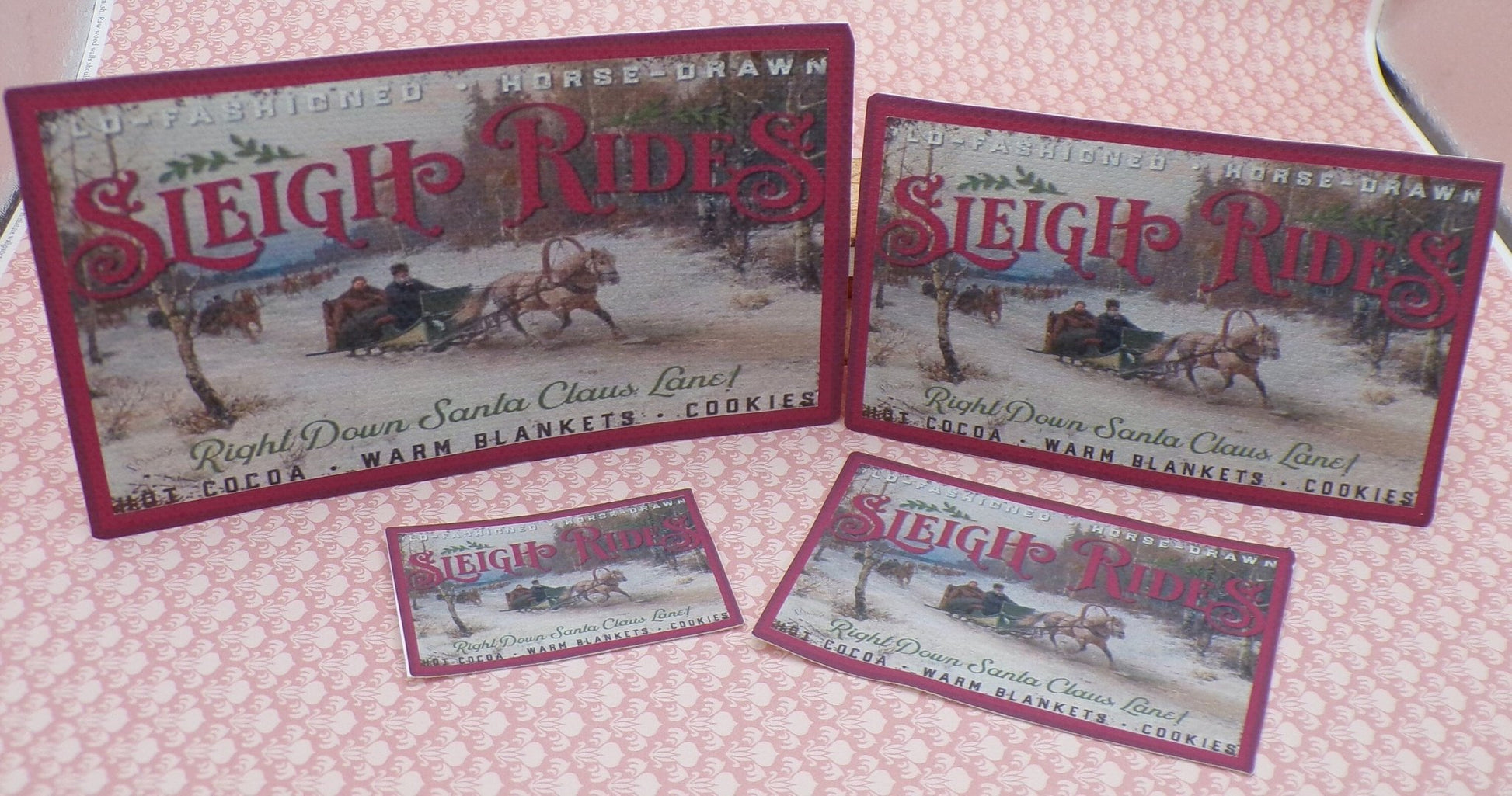 1:24 Scale Christmas Rugs - 5 Styles, 4 Sizes Each - MstrcrftMinis - 1042