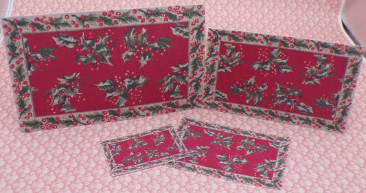 1:24 Scale Christmas Rugs - 5 Styles, 4 Sizes Each - MstrcrftMinis - 1042