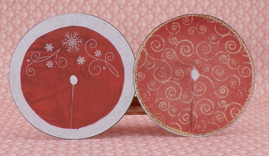 1:24 Scale Christmas Tree Skirt - 4 Styles - MstrcrftMinis - 1043