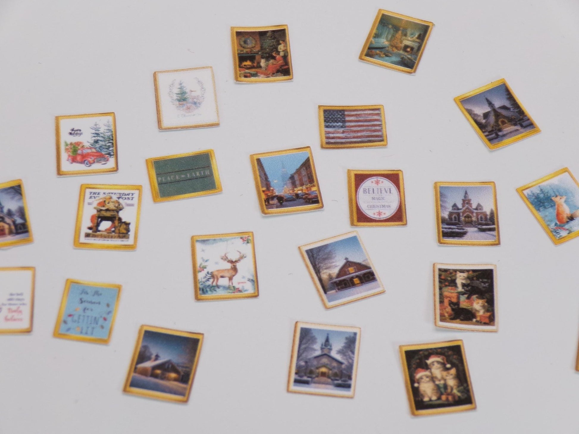 1:24 Scale Christmas Wall Hanging Decorations - 58 in Total - MstrcrftMinis - 1088