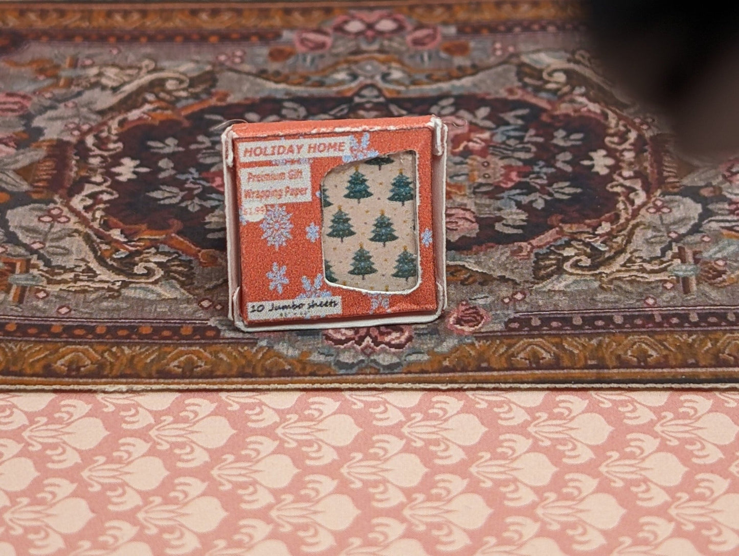 1:24 Scale Christmas Wrapping Paper Sheets with Retail Box - MstrcrftMinis - 1022