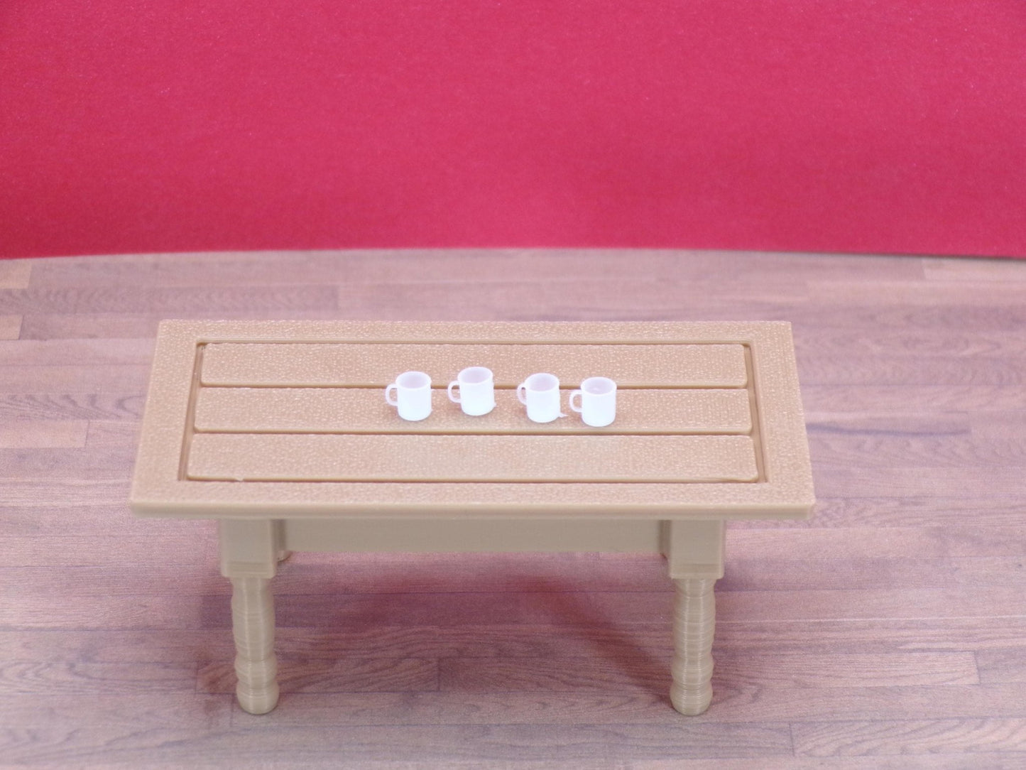 1:24 Scale Cocoa Mugs – Set of 4 - 1/25, G Scale - MstrcrftMinis - 1299