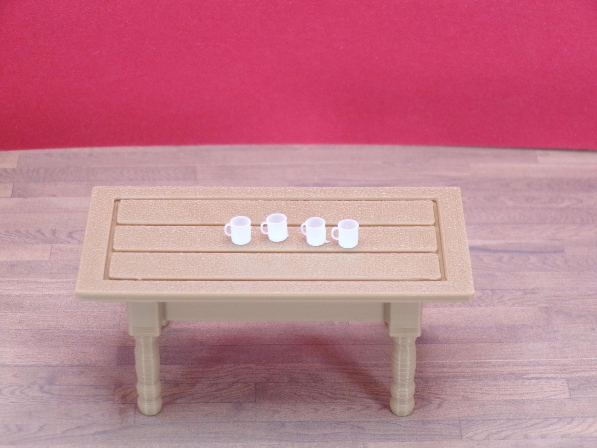 1:24 Scale Cocoa Mugs – Set of 4 - 1/25, G Scale - MstrcrftMinis - 1299