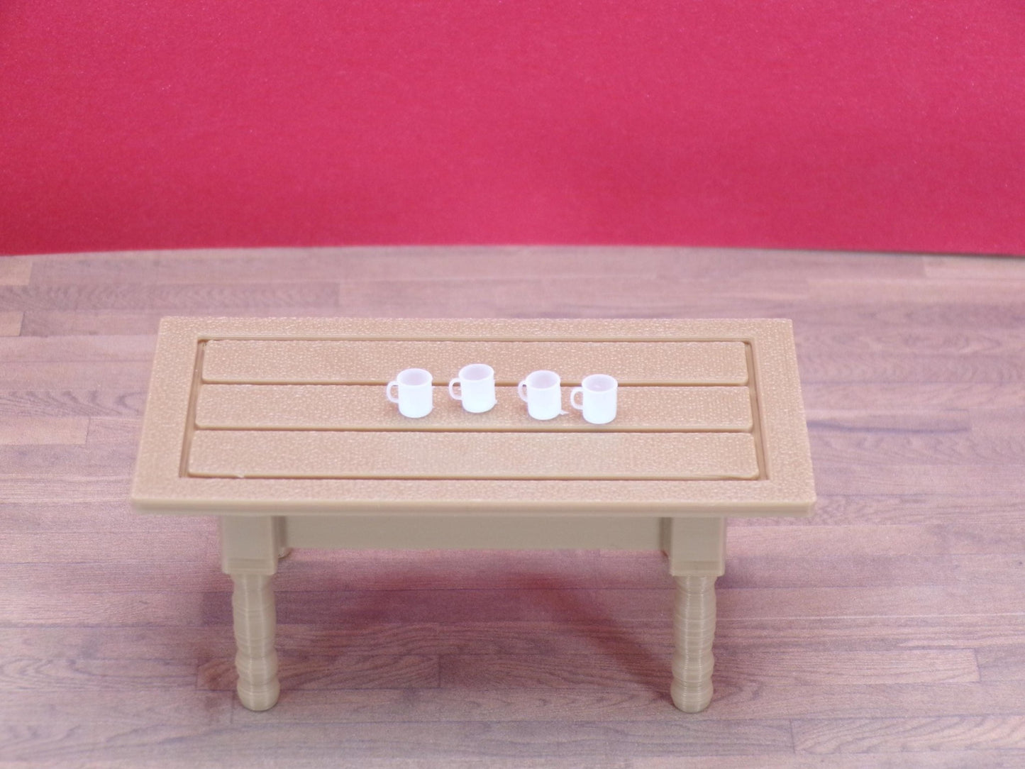 1:24 Scale Cocoa Mugs – Set of 4 - 1/25, G Scale - MstrcrftMinis - 1299