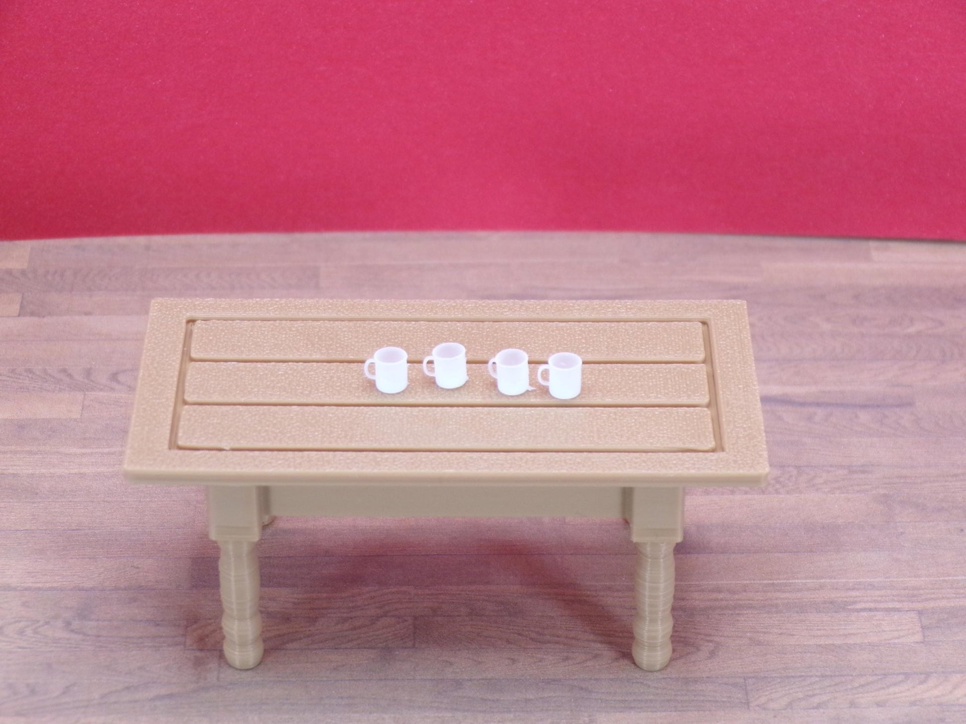 1:24 Scale Cocoa Mugs – Set of 4 - 1/25, G Scale - MstrcrftMinis - 1299