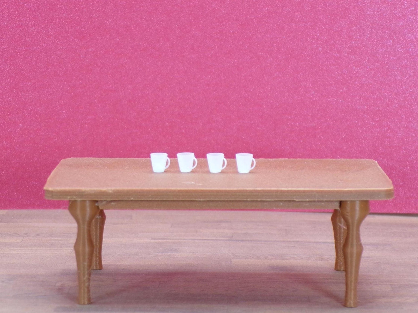 1:24 Scale Coffee Cups – Set of 4 - 1/25, G Scale - It's The Best Part of Waking Up... - MstrcrftMinis - 1297