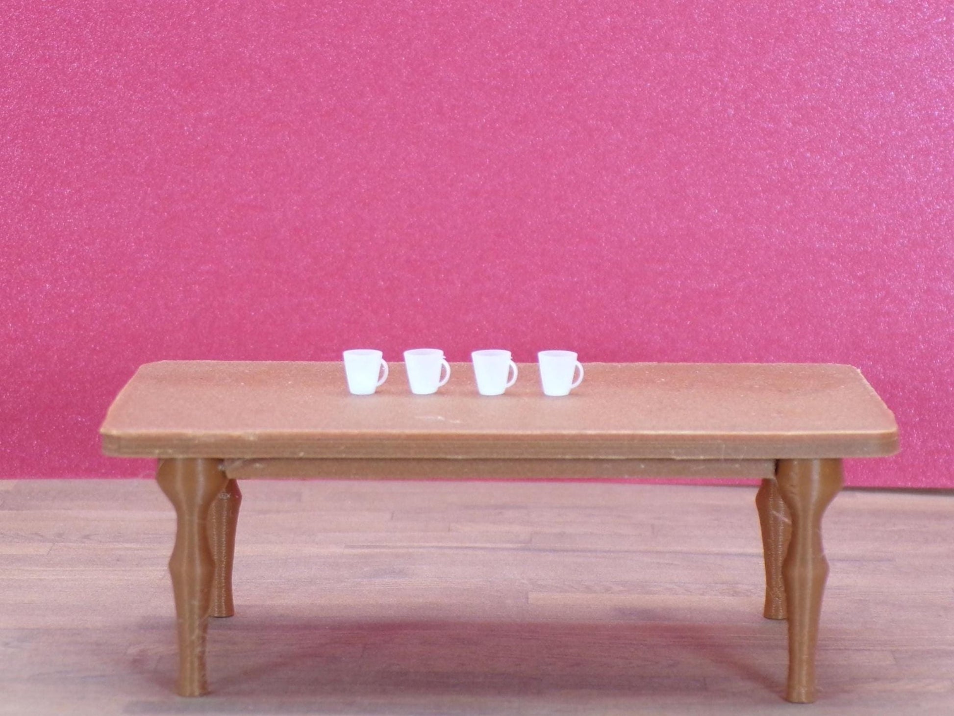 1:24 Scale Coffee Cups – Set of 4 - 1/25, G Scale - It's The Best Part of Waking Up... - MstrcrftMinis - 1297