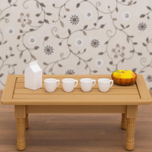 1:24 Scale Coffee Cups – Set of 4 - 1/25, G Scale - It's The Best Part of Waking Up... - MstrcrftMinis - 1297