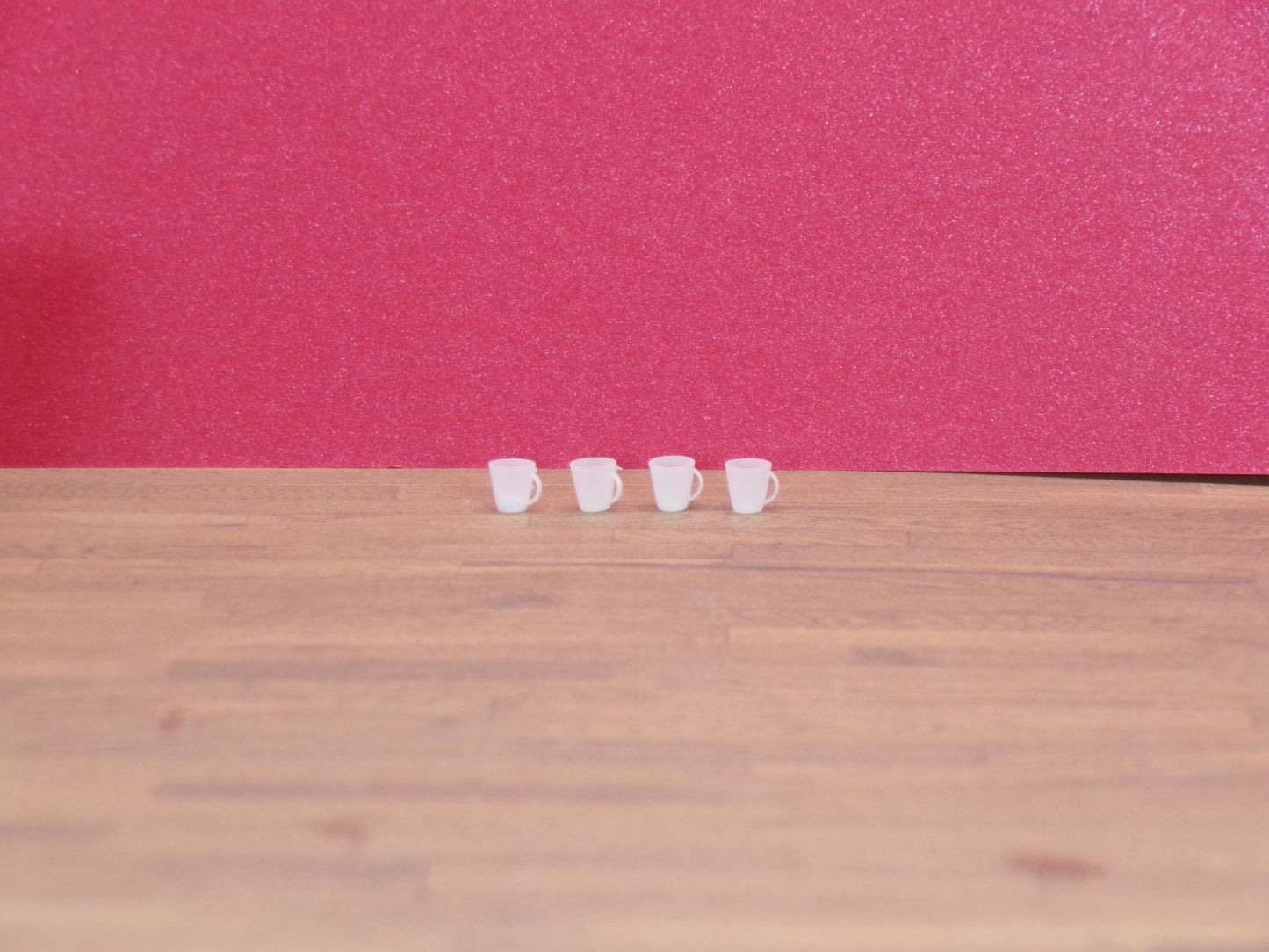 1:24 Scale Coffee Cups – Set of 4 - 1/25, G Scale - It's The Best Part of Waking Up... - MstrcrftMinis - 1297