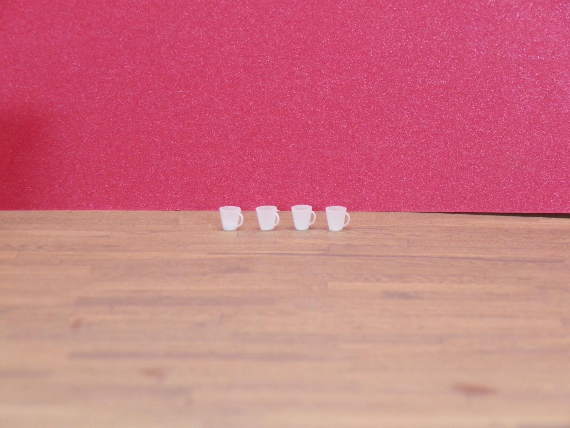 1:24 Scale Coffee Cups – Set of 4 - 1/25, G Scale - It's The Best Part of Waking Up... - MstrcrftMinis - 1297