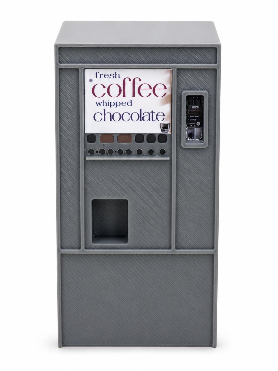 1:24 Scale Coffee Vending Machine - Miniature Break Room Accessory - MstrcrftMinis - 1381