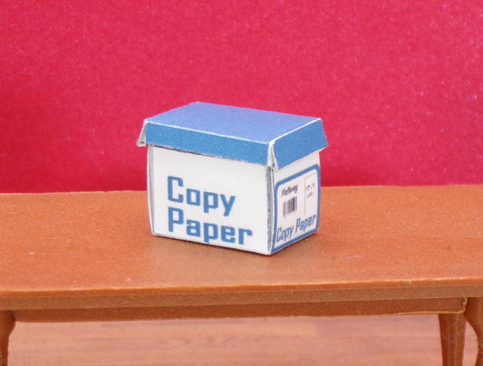 1:24 Scale Copy Paper Box and 10 Reams of Paper - All 10 Packages Fit in the Box! - MstrcrftMinis - 1018 - CopyPaper