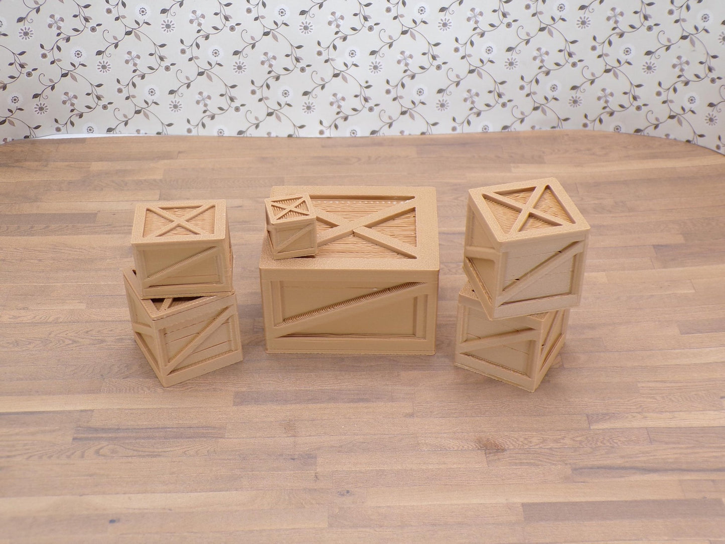 1:24 Scale Crates and Barrels (7 Types) - 1/25, G Scale - MstrcrftMinis - 1273