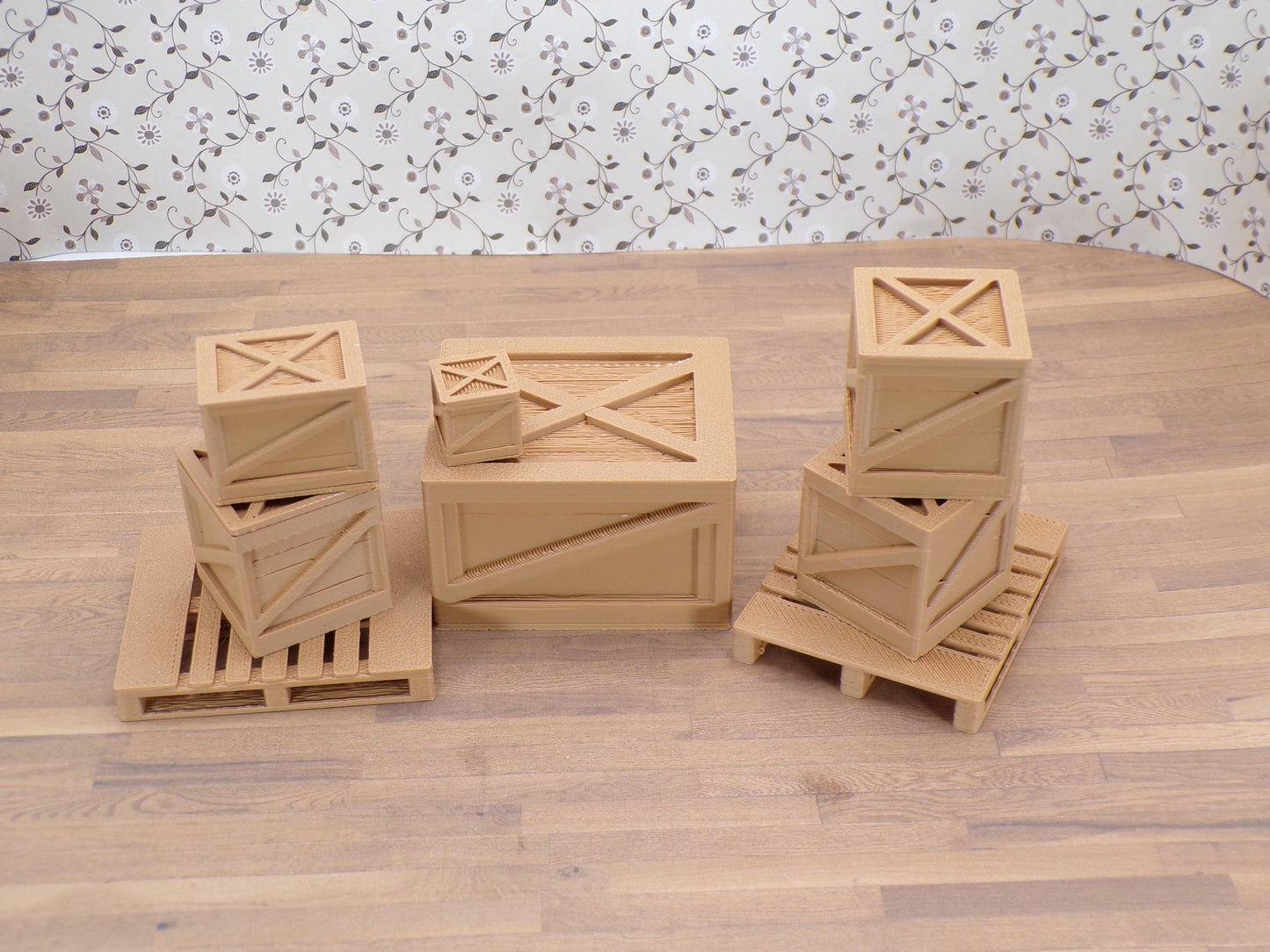1:24 Scale Crates and Barrels (7 Types) - 1/25, G Scale - MstrcrftMinis - 1273