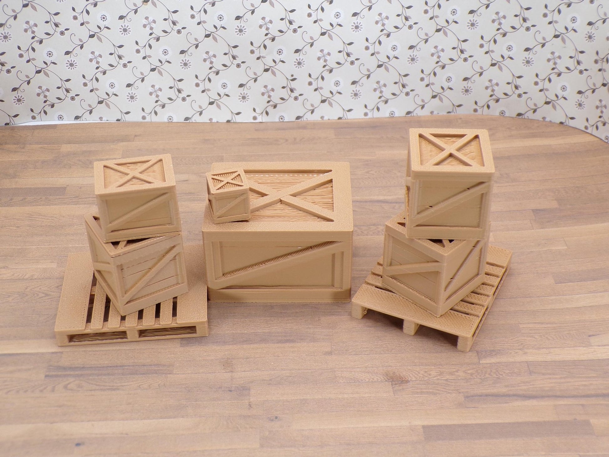 1:24 Scale Crates and Barrels (7 Types) - 1/25, G Scale - MstrcrftMinis - 1273
