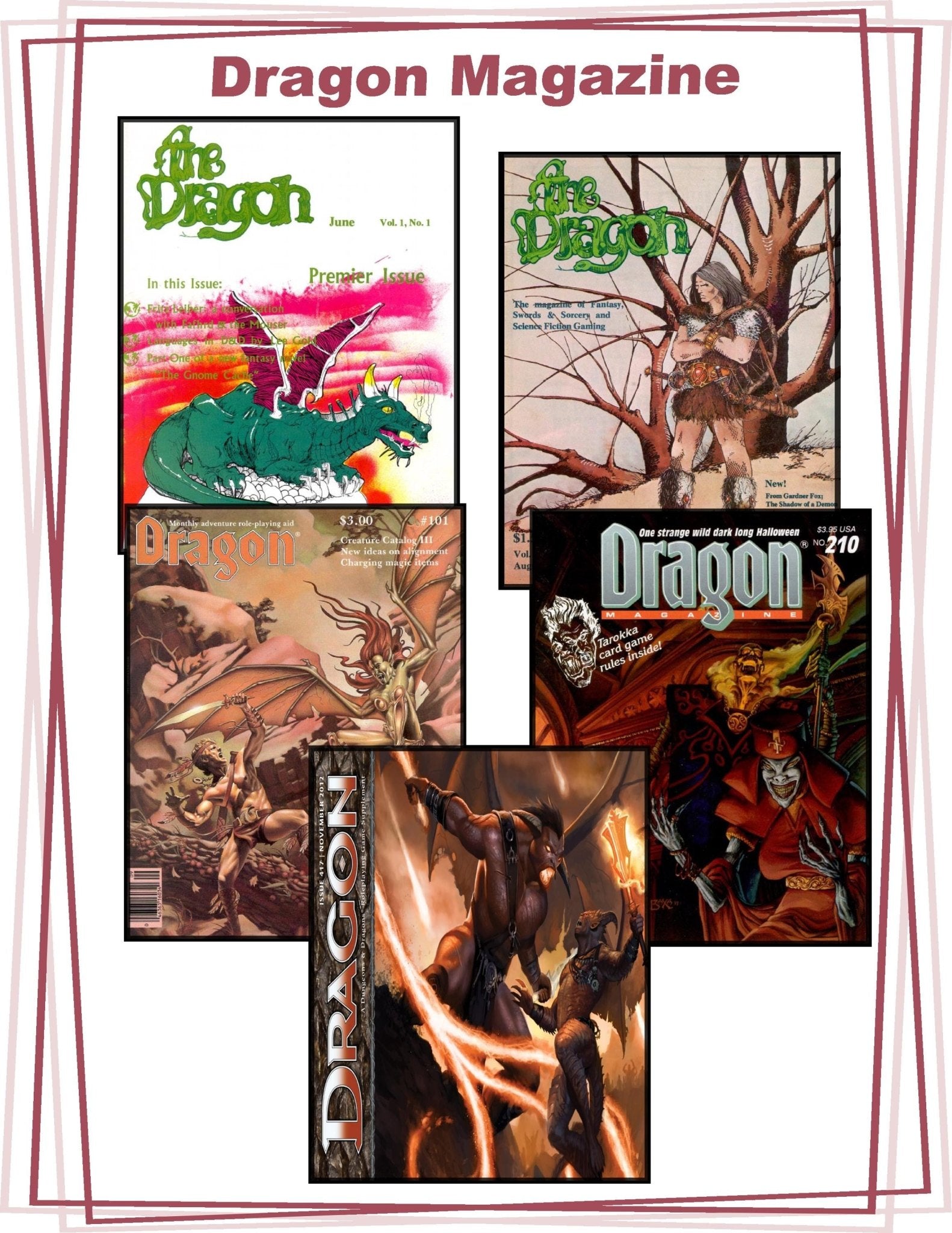 1:24 Scale D&D (Dungeons and Dragons) Publications - Dragon Magazine - MstrcrftMinis - 1190 - Dragon