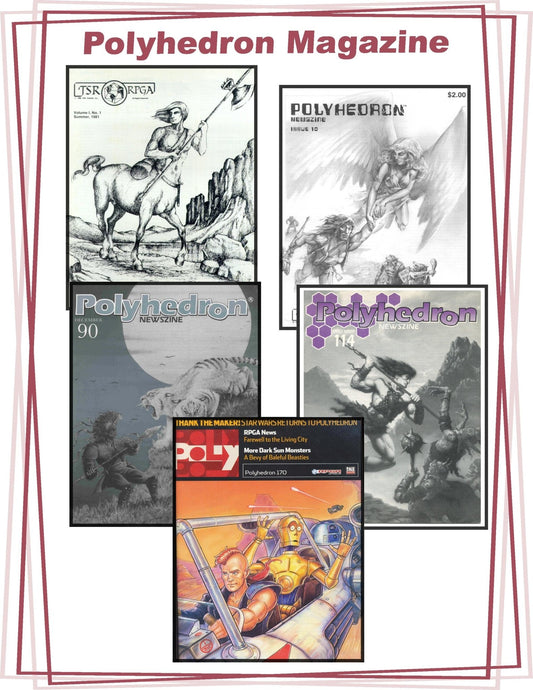 1:24 Scale D&D (Dungeons and Dragons) Publications - Polyhedron Magazine - MstrcrftMinis - 1190 - Polyhedron
