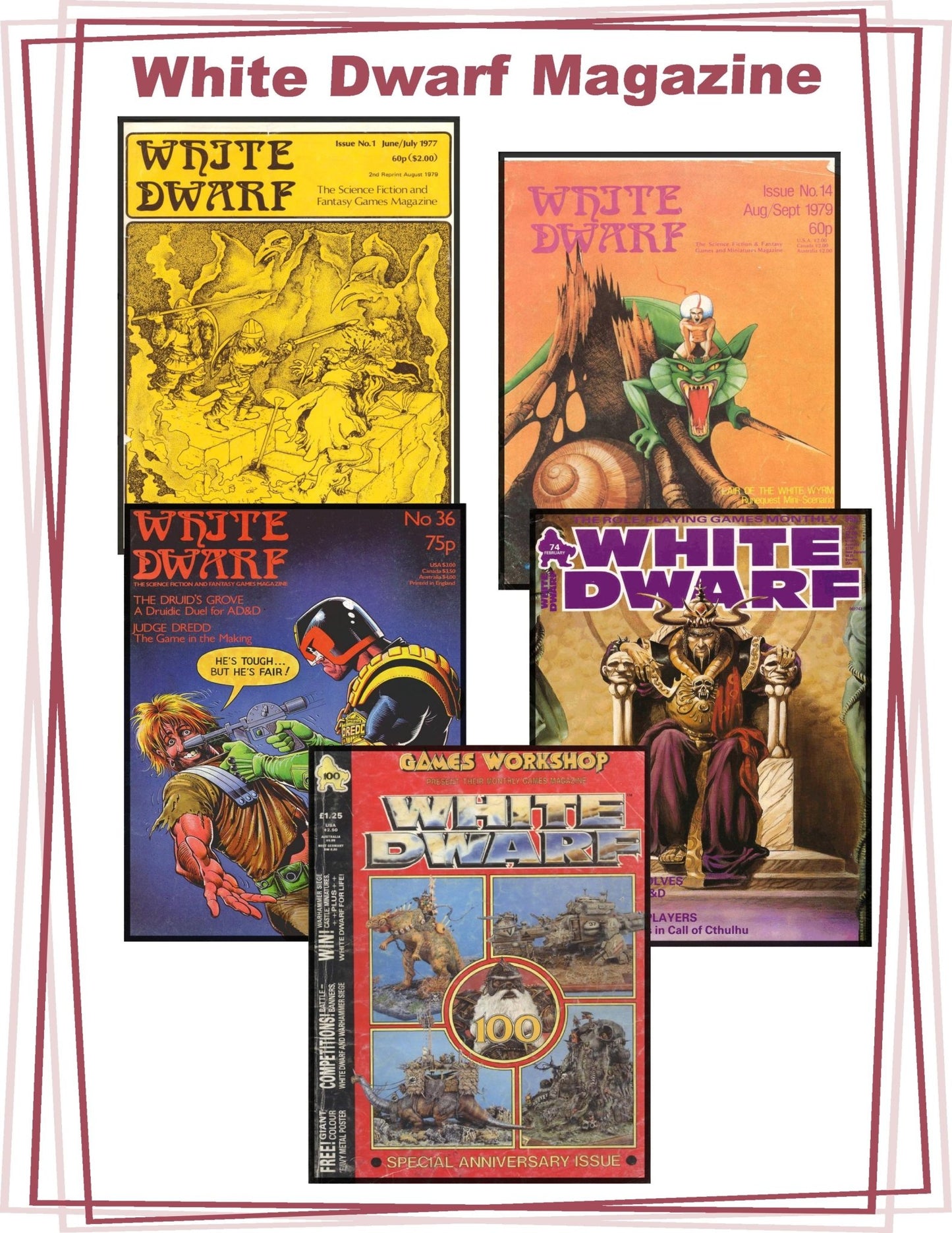 1:24 Scale D&D (Dungeons and Dragons) Publications - White Dwarf Magazine - MstrcrftMinis - 1190 - WhiteDwarf