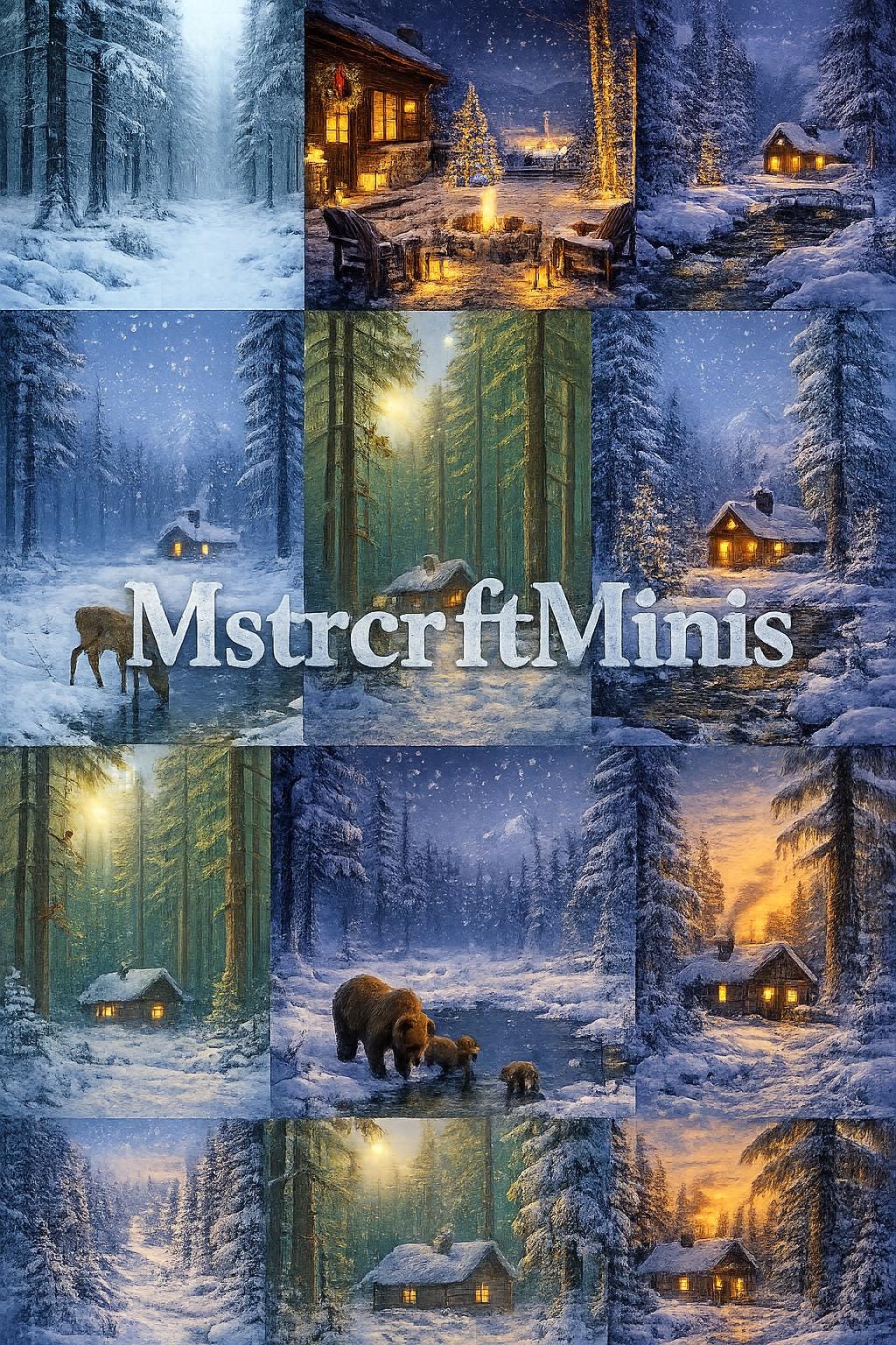 1:24 Scale Digital Art - "Snowy Forest" Paintings - MstrcrftMinis - 1378