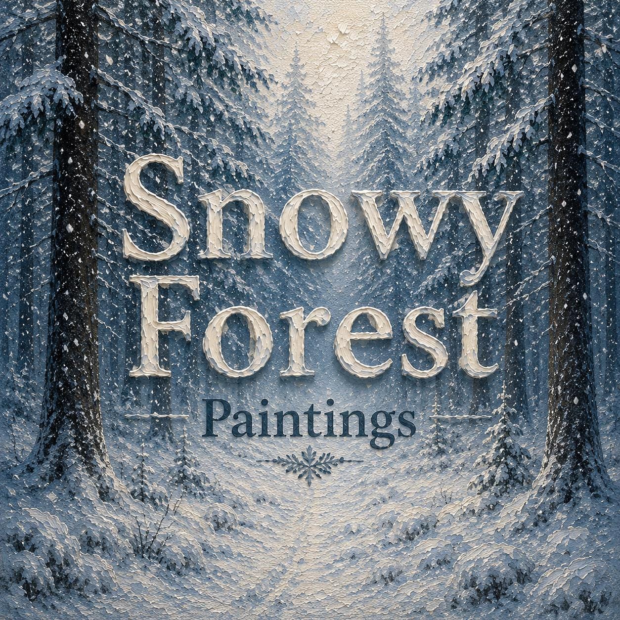 1:24 Scale Digital Art - "Snowy Forest" Paintings - MstrcrftMinis - 1378