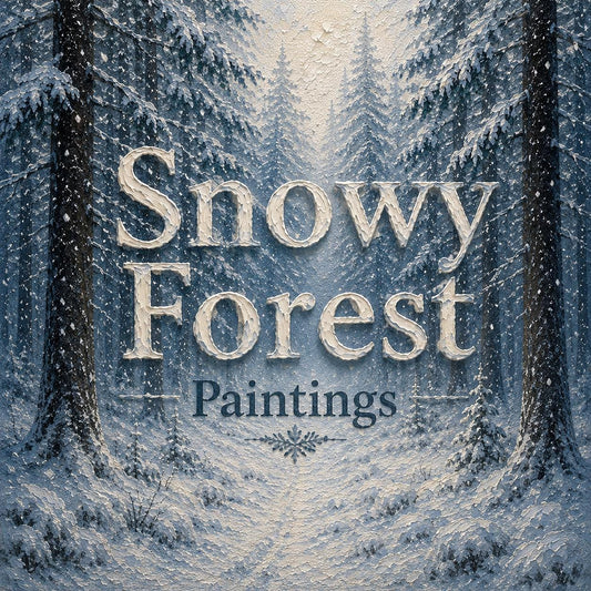 1:24 Scale Digital Art - "Snowy Forest" Paintings - MstrcrftMinis - 1378