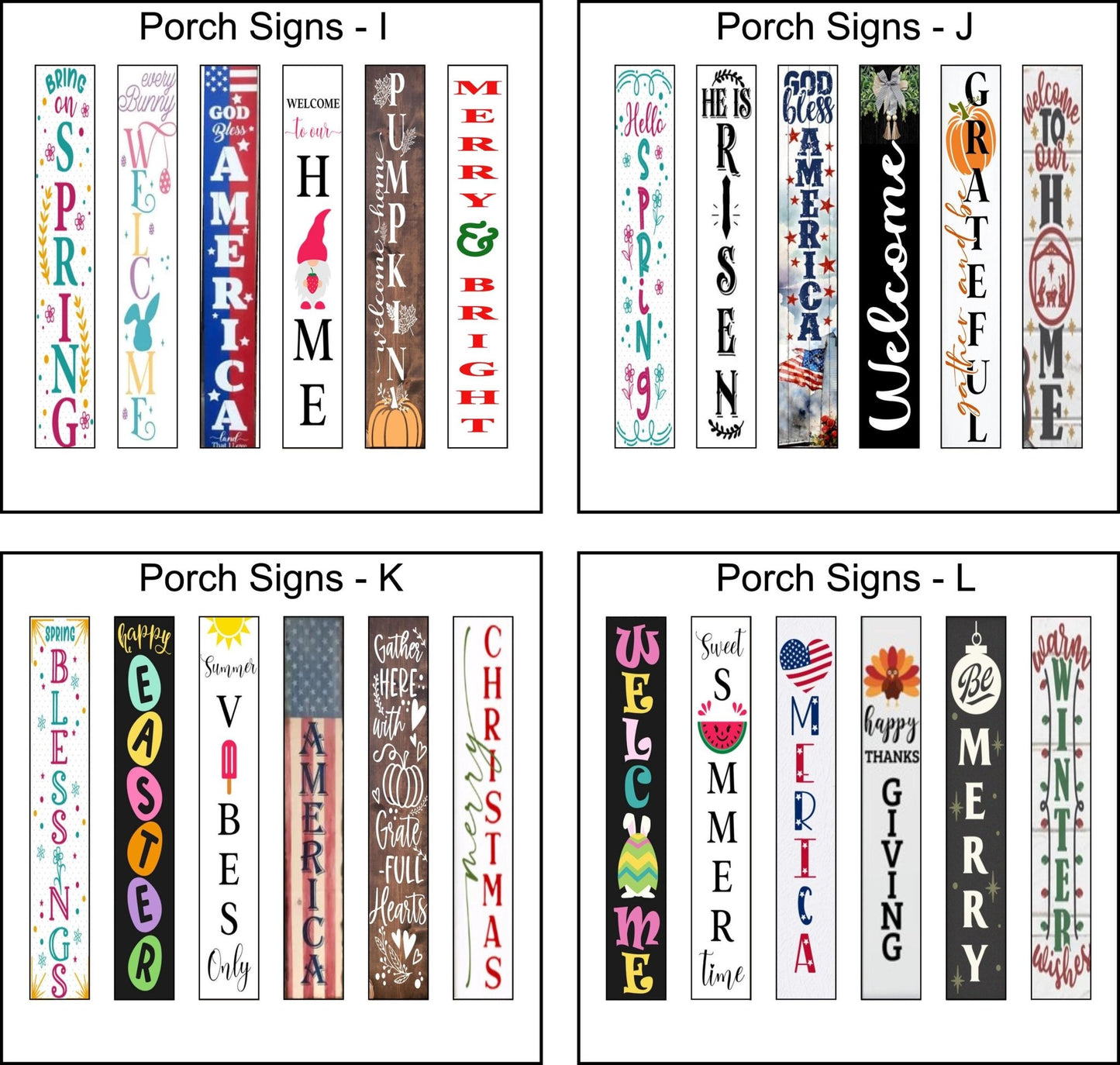 1:24 Scale Dollhouse Front Porch Signs - Over 100 Different Styles to Choose From - MstrcrftMinis - 1096
