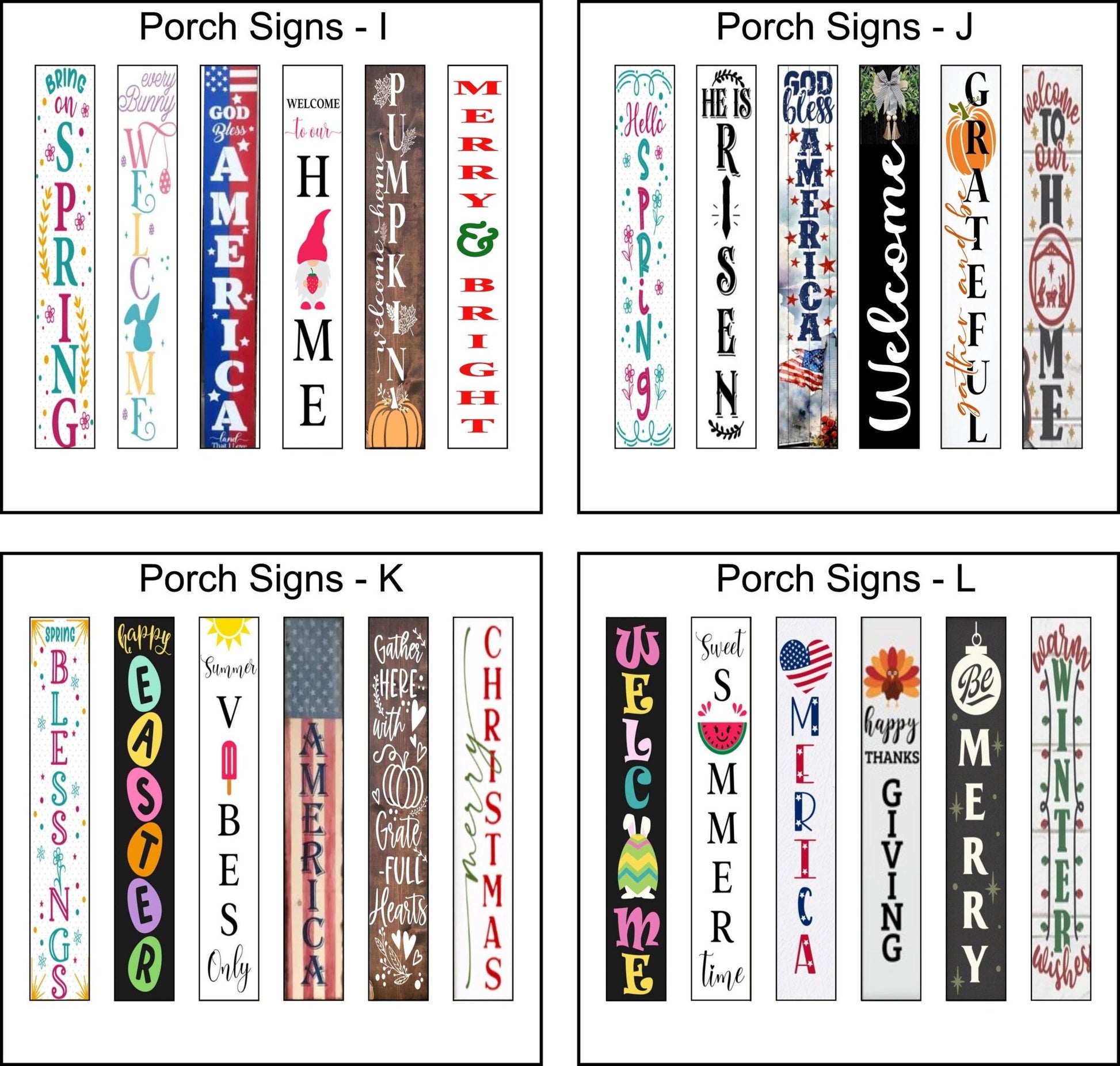 1:24 Scale Dollhouse Front Porch Signs - Over 100 Different Styles to Choose From - MstrcrftMinis - 1096