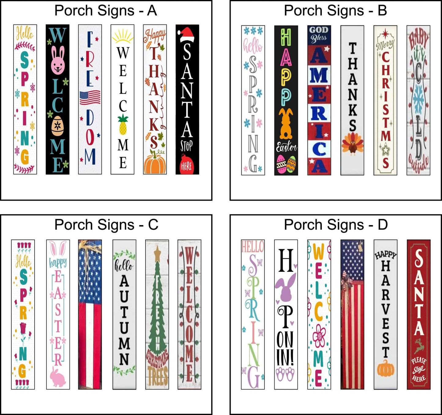 1:24 Scale Dollhouse Front Porch Signs - Over 100 Different Styles to Choose From - MstrcrftMinis - 1096