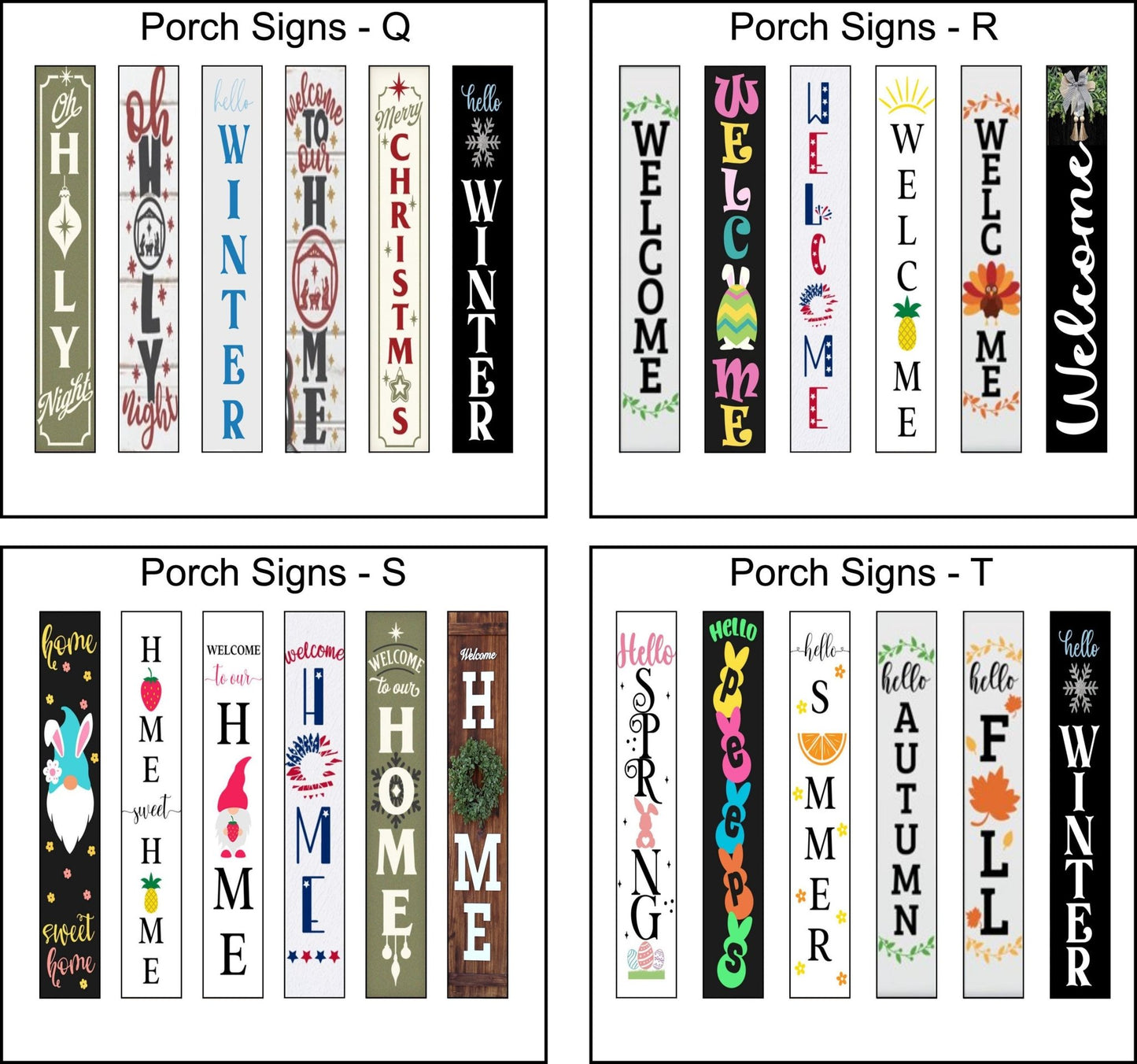 1:24 Scale Dollhouse Front Porch Signs - Over 100 Different Styles to Choose From - MstrcrftMinis - 1096