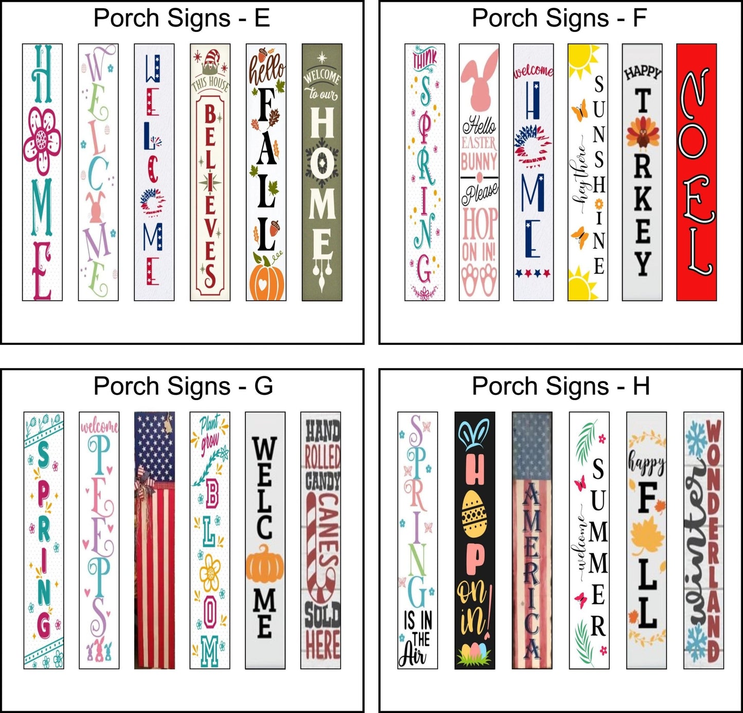 1:24 Scale Dollhouse Front Porch Signs - Over 100 Different Styles to Choose From - MstrcrftMinis - 1096