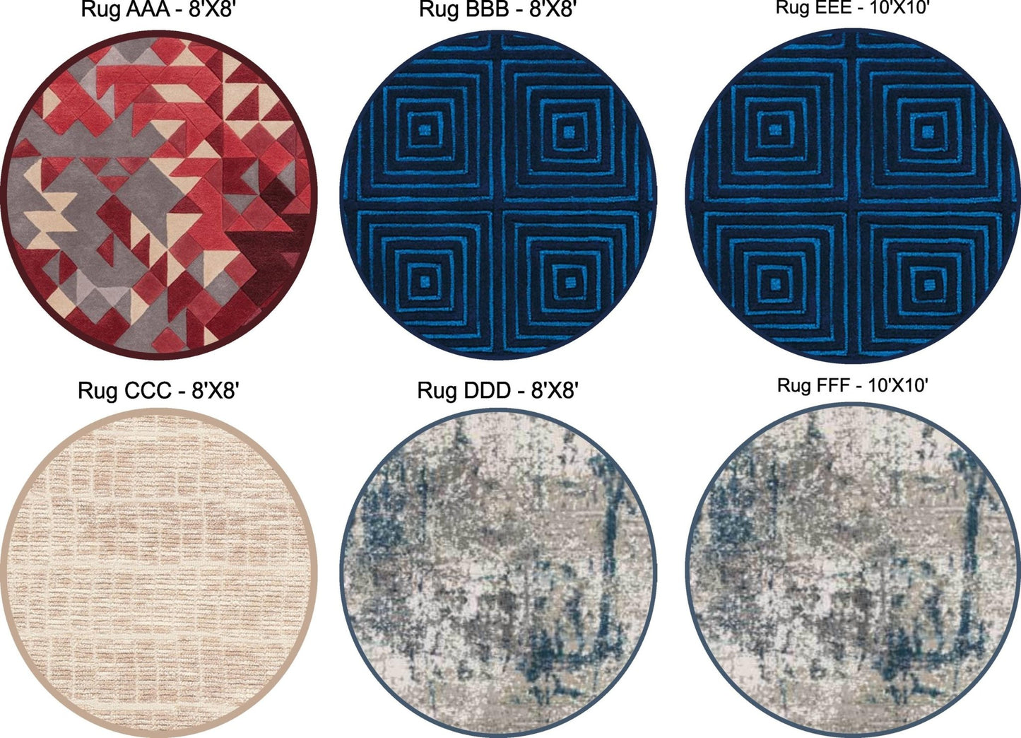 1:24 Scale Dollhouse Rugs - 50+ Different Styles, Shapes, and Sizes to Choose From - Printed on Cotton Canvas - MstrcrftMinis - 1108