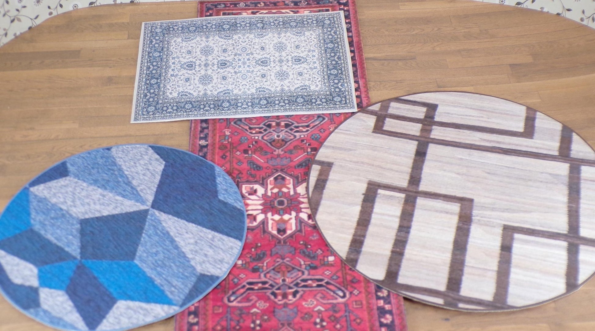 1:24 Scale Dollhouse Rugs - 50+ Different Styles, Shapes, and Sizes to Choose From - Printed on Cotton Canvas - MstrcrftMinis - 1108