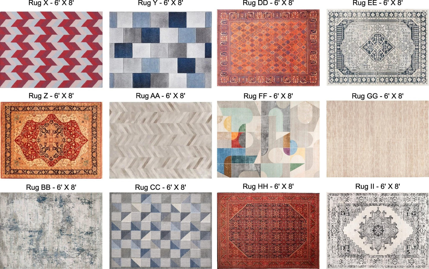 1:24 Scale Dollhouse Rugs - 50+ Different Styles, Shapes, and Sizes to Choose From - Printed on Cotton Canvas - MstrcrftMinis - 1108
