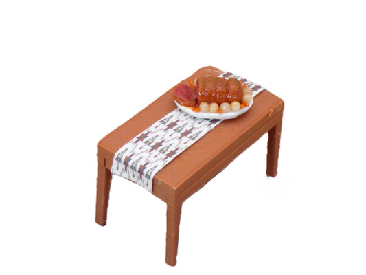 1:24 Scale Dollhouse Table Runners - 35 Different Styles to Choose From - Printed on Cotton Fabric - MstrcrftMinis - 1112