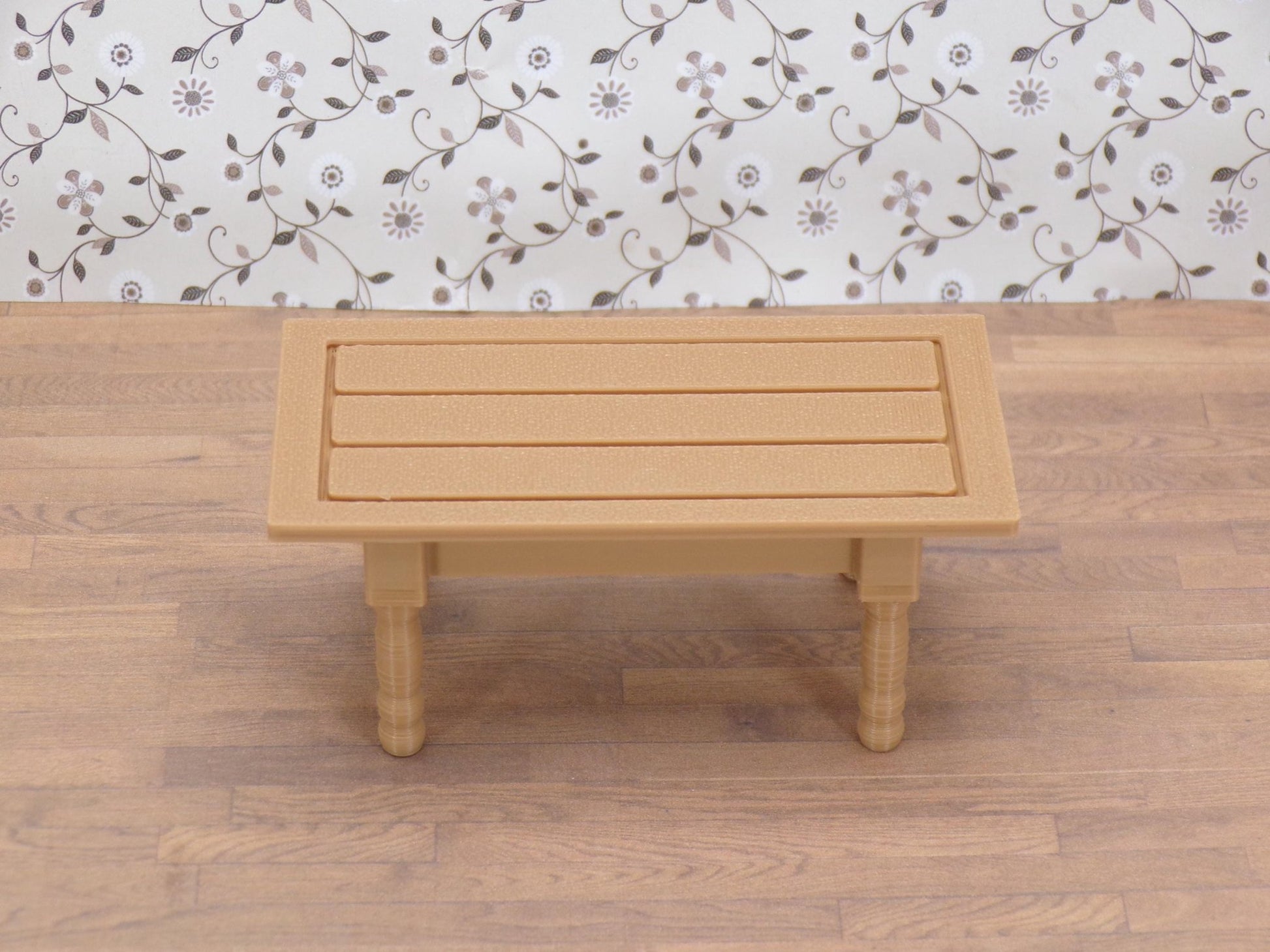 1:24 Scale Farmhouse Kitchen Table - 1/25, G Scale - for Rustic, Handcrafted Charm - MstrcrftMinis - 1293