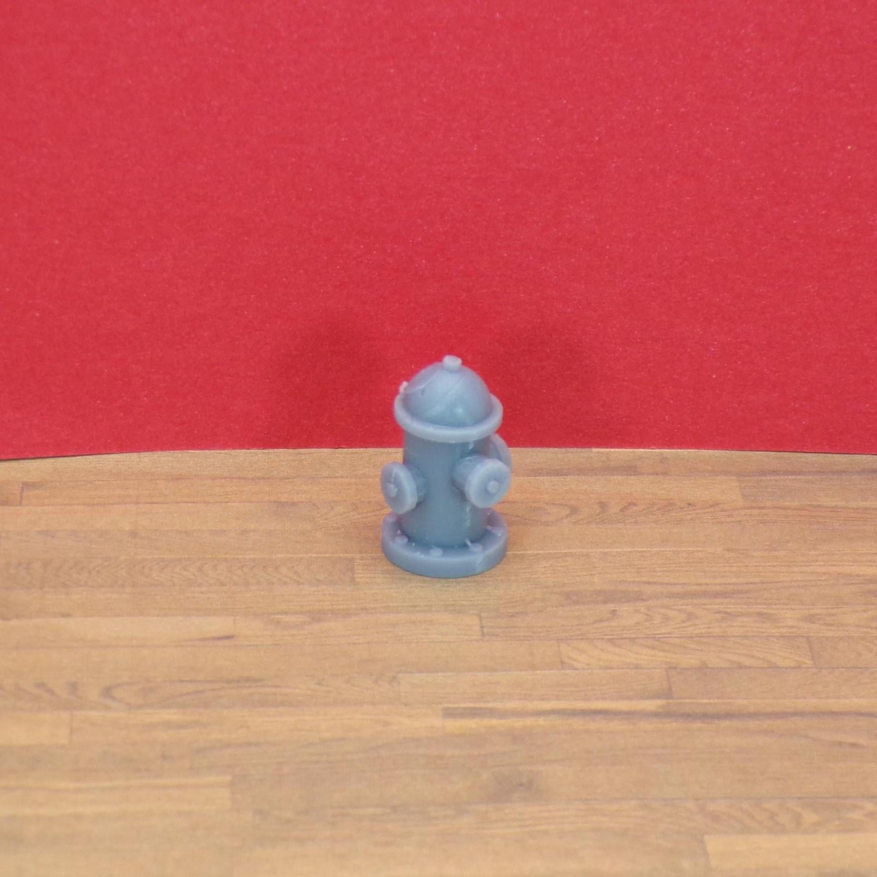 1:24 Scale Fire Hydrant – Miniature Street Hydrant for Dioramas, Dollhouses & Model Railroads - MstrcrftMinis - 1396