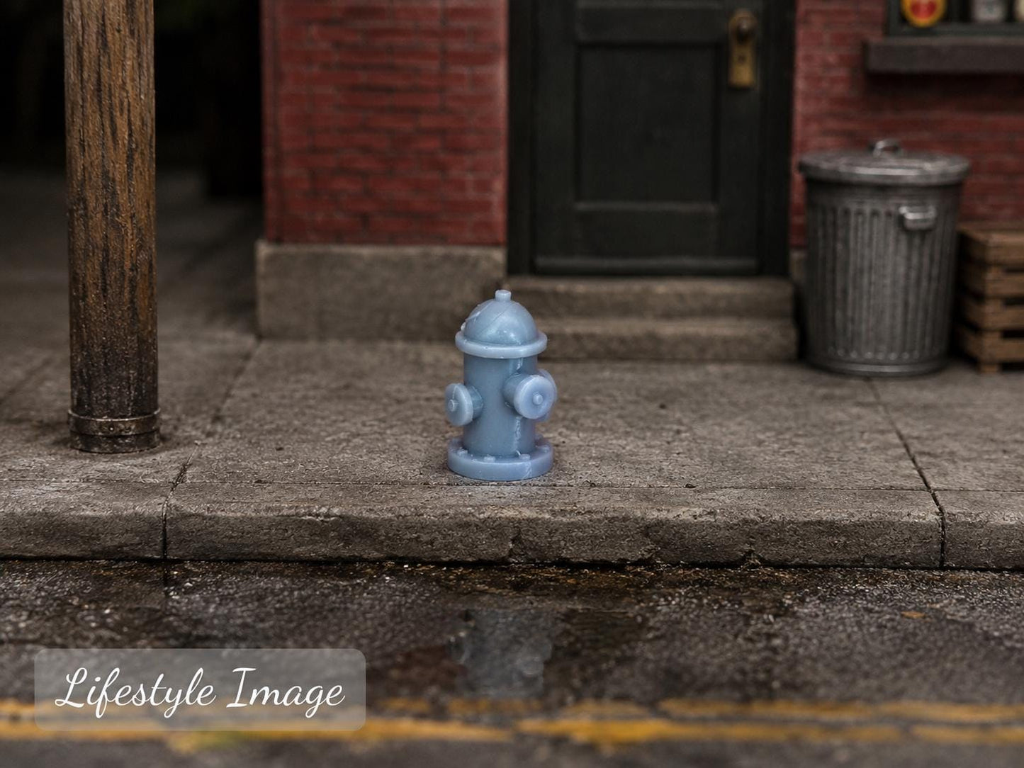 1:24 Scale Fire Hydrant – Miniature Street Hydrant for Dioramas, Dollhouses & Model Railroads - MstrcrftMinis - 1396