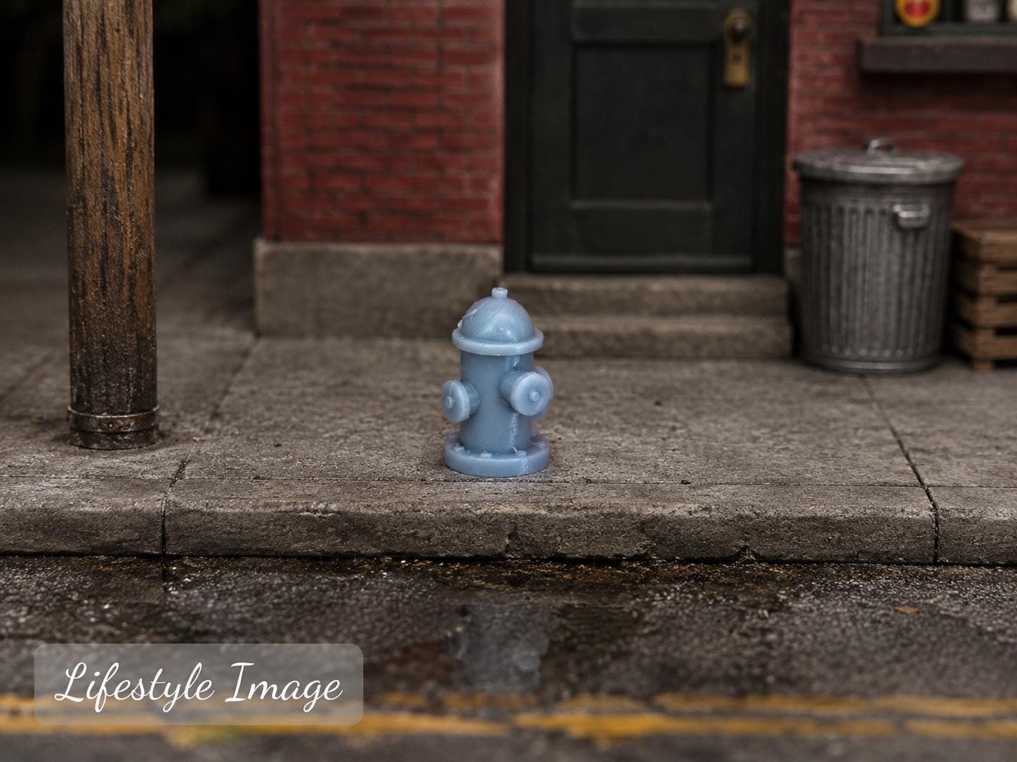 1:24 Scale Fire Hydrant – Miniature Street Hydrant for Dioramas, Dollhouses & Model Railroads - MstrcrftMinis - 1396