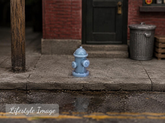 1:24 Scale Fire Hydrant – Miniature Street Hydrant for Dioramas, Dollhouses & Model Railroads - MstrcrftMinis - 1396
