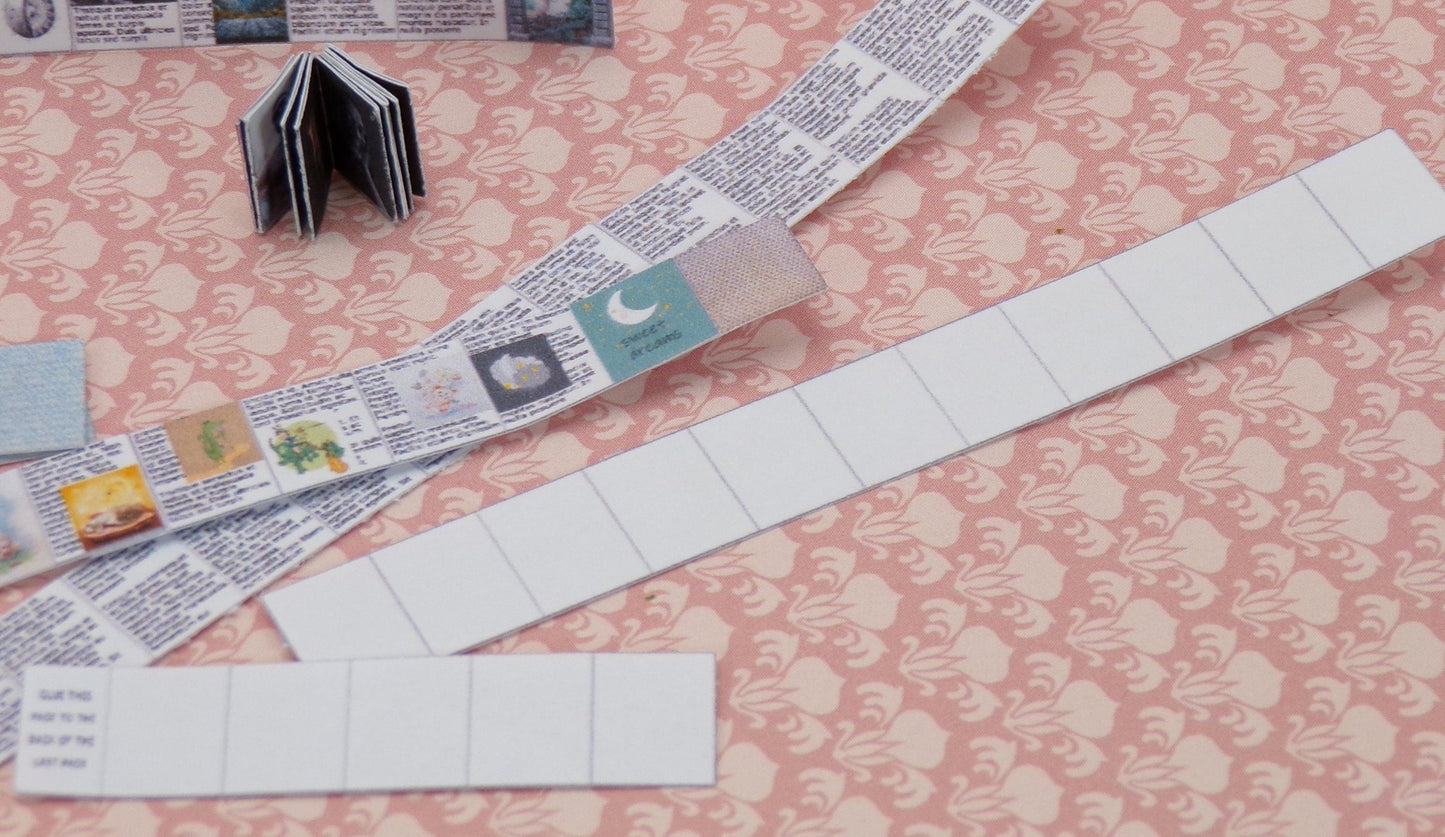 1:24 Scale Generic Inside Book Pages - 9 x 12 Books - MstrcrftMinis - 1036