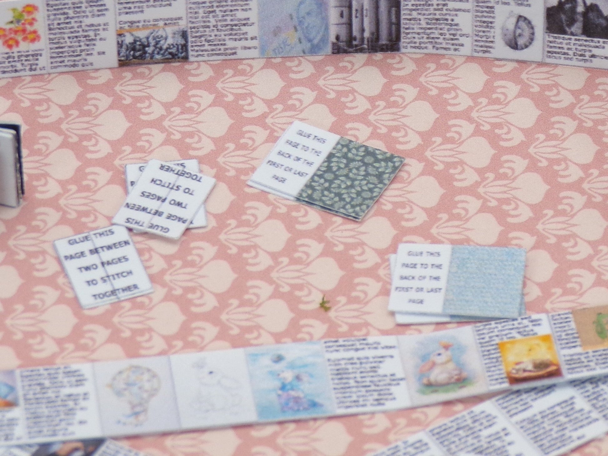 1:24 Scale Generic Inside Book Pages - 9 x 12 Books - MstrcrftMinis - 1036