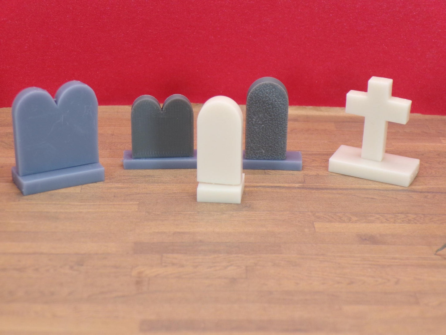 1:24 Scale Graveyard Headstones – Halloween Cemetery Miniatures – Tombstones, Crosses & Obelisks – Dollhouse Graveyard - MstrcrftMinis - 1402-A