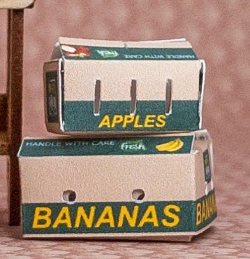 1:24 Scale Grocery Boxes - NEW Larger Strawberry Box Just Added! - MstrcrftMinis - 1031