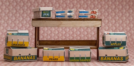 1:24 Scale Grocery Boxes - NEW Larger Strawberry Box Just Added! - MstrcrftMinis - 1031