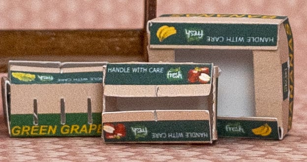 1:24 Scale Grocery Boxes - NEW Larger Strawberry Box Just Added! - MstrcrftMinis - 1031