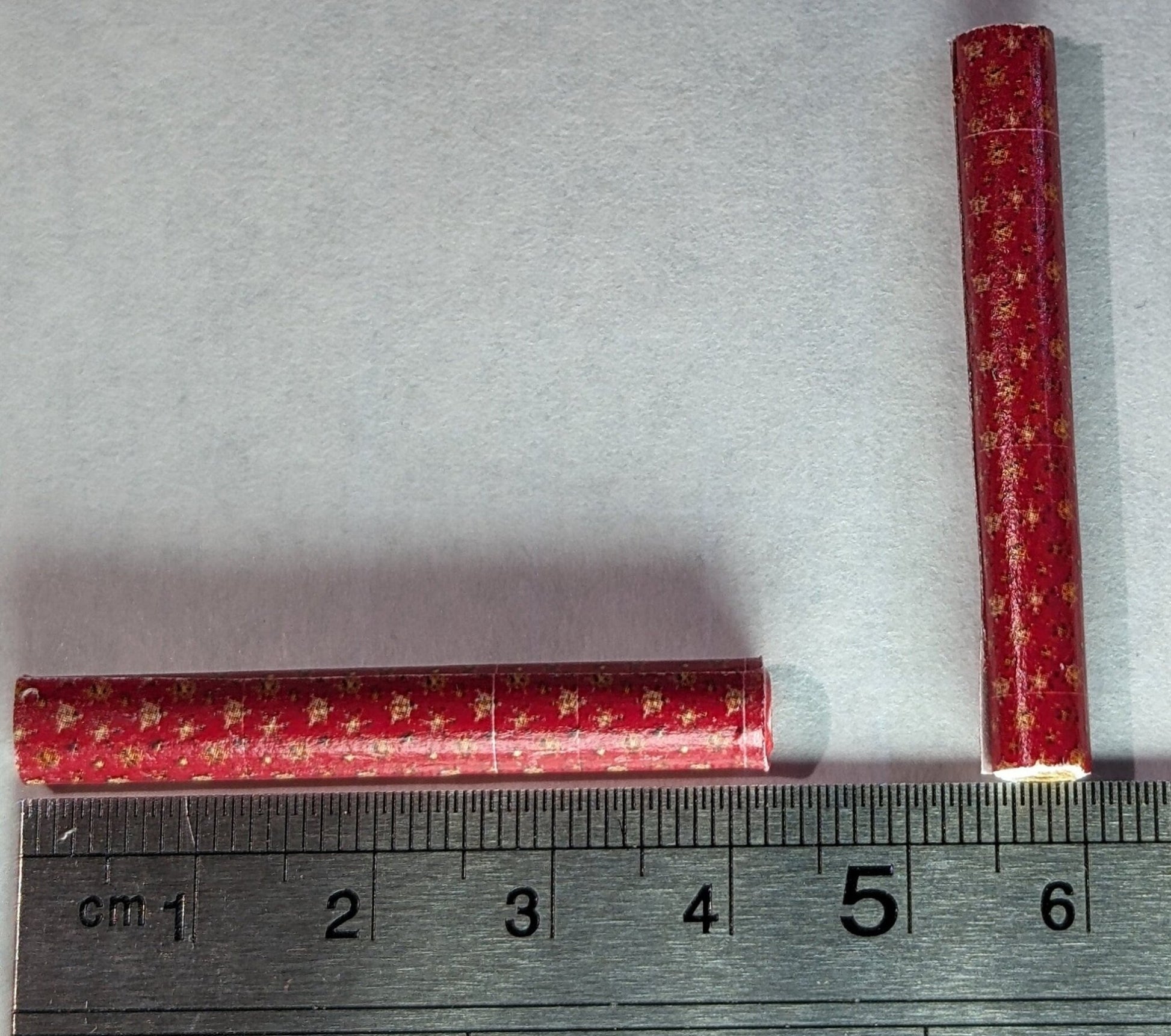 1:24 Scale Jumbo Sized Rolls of Christmas Wrapping Paper - MstrcrftMinis - 1129