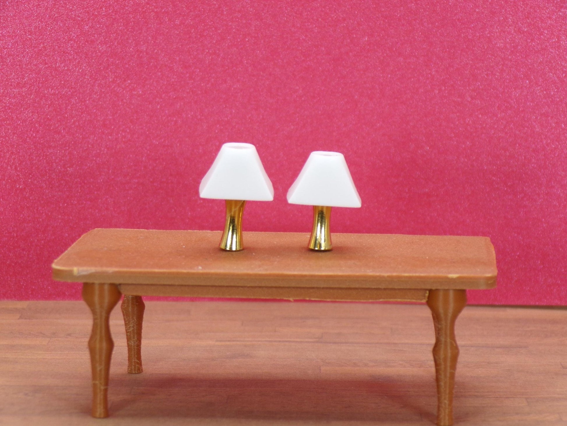 1:24 Scale Lamps - "Aurora Moderne" – Artisan Lamp Pair - Handcrafted Charm in Every Detail - MstrcrftMinis - 1189 - M