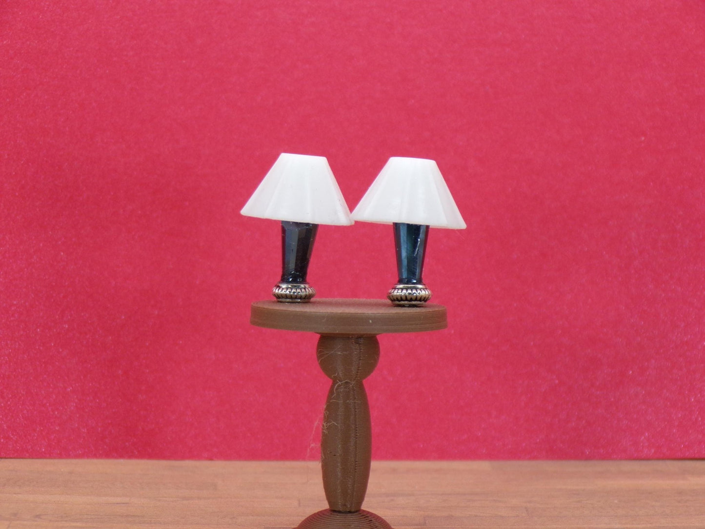 1:24 Scale Lamps - "Ciel de Minuit" – Artisan Lamp Pair - Handcrafted Charm in Every Detail - MstrcrftMinis - 1189 - F