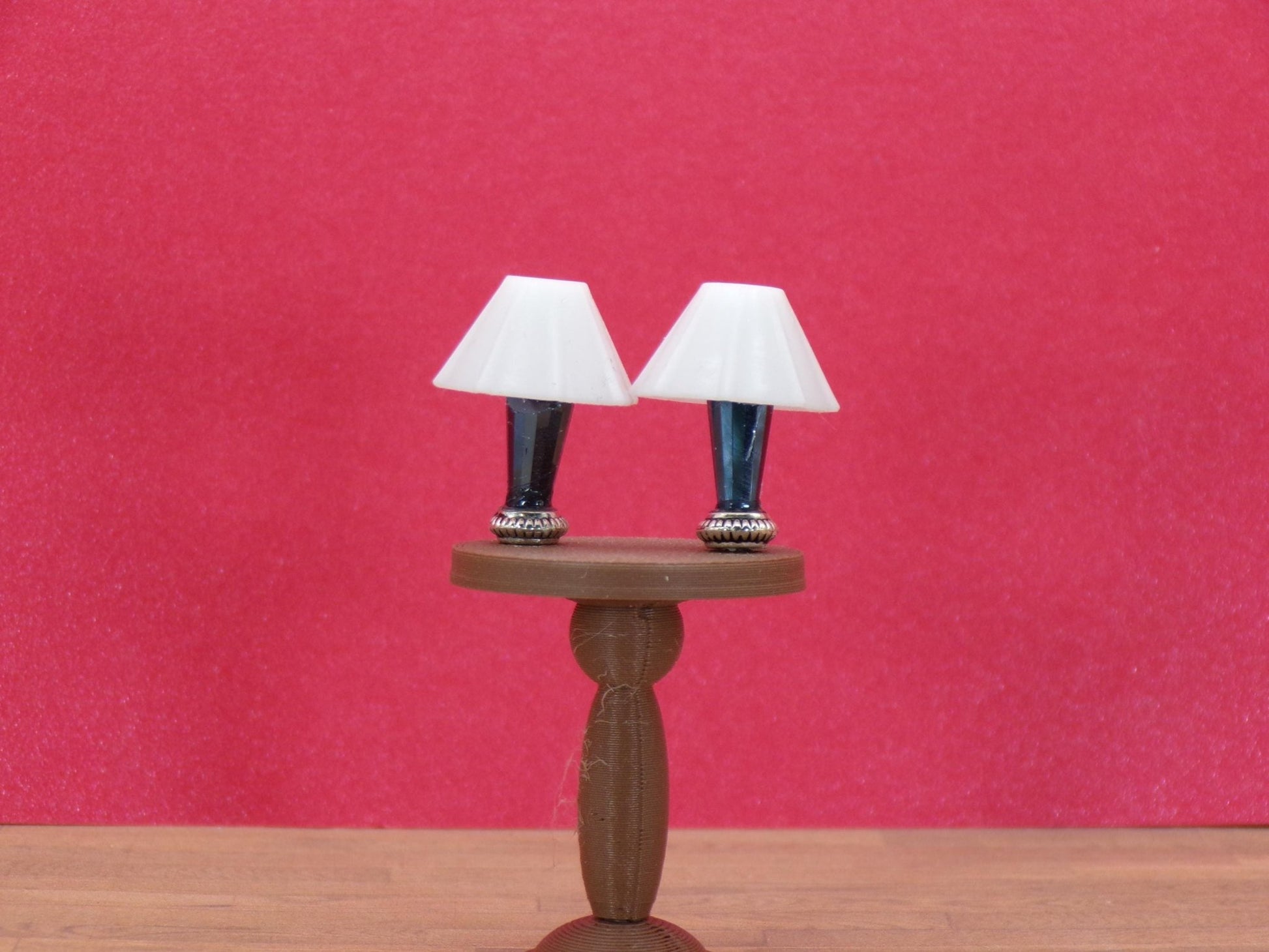 1:24 Scale Lamps - "Ciel de Minuit" – Artisan Lamp Pair - Handcrafted Charm in Every Detail - MstrcrftMinis - 1189 - F