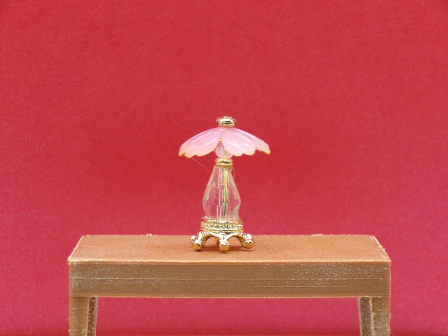 1:24 Scale Lamps - "Éclat de Rose" - Handcrafted Charm in Every Detail - MstrcrftMinis - 1189 - I